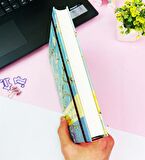 Badem Çiçeği Tasarımlı Kalın Kitap Görünümlü Defter Ve Bez Çanta Set