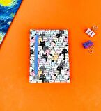 Sevimli Kedi Tasarımlı Sert Kapaklı Mini Defter