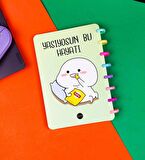 Yaşıyosun Bu Hayatı Tasarımlı Yeni Nesil Kalp Spiralli Defter