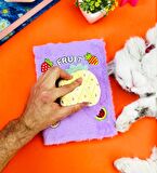 Sevimli Meyve Kabartmalı Peluş Defter