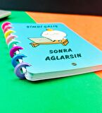 Şimdi Çalış Sonra Ağlarsın Tasarımlı Yeni Nesil Kalp Spiralli Defter