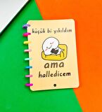 Küçük Bi Yıkıldım Tasarımlı Yeni Nesil Kalp Spiralli Defter