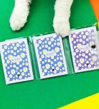 Mor Papatya Tasarımlı PP Mini Çanta Defter Ve Kalem Set