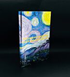 Metal Kapaklı Van Gogh Yıldızlı Gece Tasarımlı Lastikli Defter