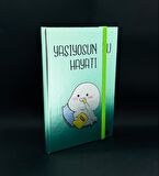 Metal Kapaklı Yaşıyosun Bu Hayatı Tasarımlı Lastikli Defter