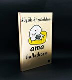 Metal Kapaklı Küçük Bi Yıkıldım Tasarımlı Lastikli Defter