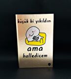 Metal Kapaklı Küçük Bi Yıkıldım Tasarımlı Lastikli Defter