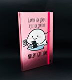 Metal Kapaklı Çileden Çıktım Tasarımlı Lastikli Defter