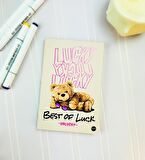 Şanslı Ayı Tasarımlı Lastikli Defter