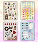 Vintage My DIY Sticker Book  24 * 17 cm 16 Sayfa Özel Tasarım Rengarenk Sticker Kitabı