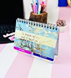 Van Gogh Badem Çiçeği Tasarımlı Yeni Nesil Masa Üsü Planner 2 Sayfa Sticker