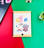 Bear Cute Tasarımlı Spiralli Defter 
