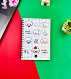  Bulut Kawaii Tasarımlı Spiralli Defter 