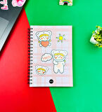 Kawaii Girl Tasarımlı Spiralli Defter