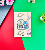 Space Bear Tasarımlı Lastikli Defter	