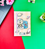 Space Bear Tasarımlı Lastikli Defter	