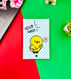 Hello Sweet Civciv Tasarımlı Lastikli Defter