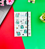 Dino Lovely Kawai Tasarımlı Lastikli Defter
