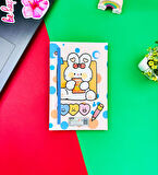 Pen Rabbit Tasarımlı Lastikli Defter	