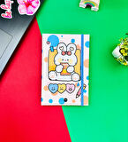 Pen Rabbit Tasarımlı Lastikli Defter	