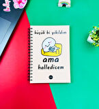 Küçük Bi Yıkıldım Tasarımlı Spiralli Defter