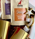 Çift Gold Kupa Sıcak Çikolata & Sahlep Sevgiliye Hediye Seti 