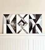 Soyut Geometrik Tasarımlı Duvar Panosu 3'lü Set