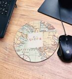 Travel Tasarımlı Oval Mouse Pad	