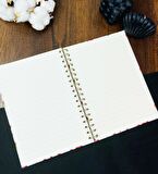Panda Tasarımlı Çizgili Spiralli Defter