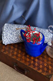 TEK KİŞİLİK BAMBU PIKE SET FREELY INDIGO - NEVRESIMLI PIKE TAKIMI