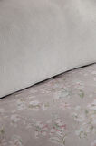 CIFT KISILIK ELEGANCE BASKILI SATEN NEVRESIM TAKIMI FRANNY BEIGE  - NEVRESIM