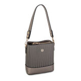 Nas Bag Kadın Mini Omuz ve Çapraz Çantası  Gri Cosmos(eni ;19 cm ,boy;19 cm)