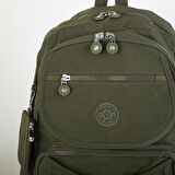 Nas Bag Unisex Zararlı Kimyasal İçermeyen Waterproof Sırt Çantası Koyu Yeşil