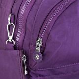 Nas Bag Unisex Zararlı Kimyasal İçermeyen Waterproof Sırt Çantası Mor
