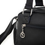 Nas Bag Kadın Çapraz Çanta Çok Gözlü Siyah  Dona