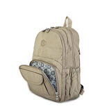Nas Bag Kadın Sırt Çantası Zararlı Kimyasal İçermez Waterproof Vizon