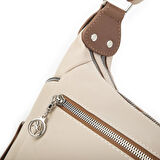 Nas Bag Kadın Çapraz Çanta Kum Taba Buzzy ( 26x21x15 cm)