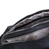 Nas Bag Kadın Çapraz Çanta Siyah Yıkamalı ( 26x21x15 cm)