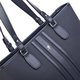 Nas Bag Kadın Omuz Çantası Spor Şık Ayarlanabilir Omuz Askılı Siyah Lacst (33x27x12 cm )