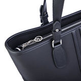 Nas Bag Kadın Omuz Çantası Spor Şık Ayarlanabilir Omuz Askılı Siyah Lacst (33x27x12 cm )