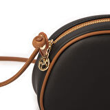 Nas Bag Kadın  Mini Çapraz Çanta  Taba Siyah Luna (21x16x8 cm)