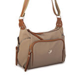 Nas Bag Kadın Çapraz Çanta Vizon Taba Buzzy ( 26x21x15 cm)