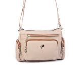 Nas Bag Kadın Çapraz Çok Gözlü Günlük Çanta Kum Taba Buzzy ( 30x22 cm ebatlarındadır.)