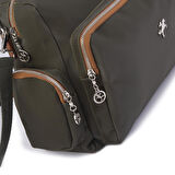 Nas Bag Kadın Büyük Boy Omuz Çantası Yeşil Taba  Buzzy (en :37 ,boy :30 cm)
