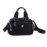 Nas Bag Kadın Çapraz Çanta Çok Gözlü  Siyah  Buzzy