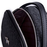 Nas Bag Mini  Kadın Sırt ,El  ve Omuz Çantası Dönüştürülebilir Tasarım Siyah Yazılı  (en:17cm ;boy :22cm) 
