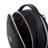 Nas Bag Mini  Kadın Sırt ,El  ve Omuz Çantası Dönüştürülebilir Tasarım Siyah  Luna   (en:17cm ;boy :22cm) 