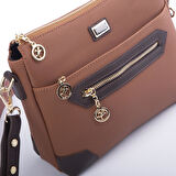 Nas Bag Kadın Postacı Çapraz Çanta Taba Kahve Lacst (en 25 cm ;boy 22 cm )
