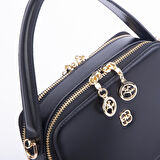 Nas Bag Kadın Mini El ve Çapraz Çanta Siyah  (en:20 boy :15)