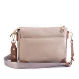 Nas Bag Kadın Postacı Çapraz Çanta Vizon Taba Karaca (en 25 cm ;boy 22 cm )